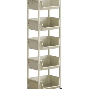 5-Tier Rolling Storage Rack – Organize with Ease