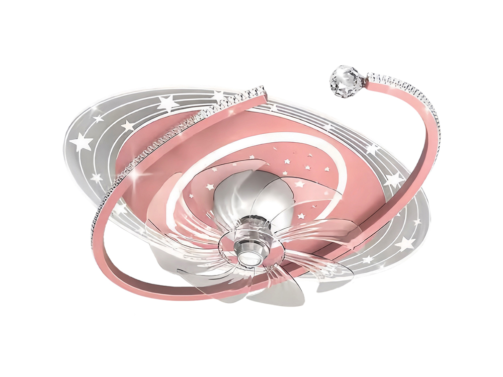 Galaxy-Inspired LED Ceiling Fan Light-1