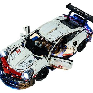 Porsche 911 GT3 RS Racing Car Building Set – 1580 Pieces with LED Lights & Remote Control