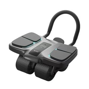 Smart Ab Roller Machine with Digital Display Auto-Rebound Core Trainer | 4-Wheel Silent Design | Heavy-Duty 400kg Load Capacity